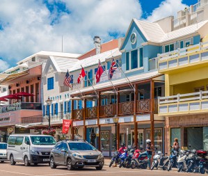 Mopeds Parked at Bermuda Stores